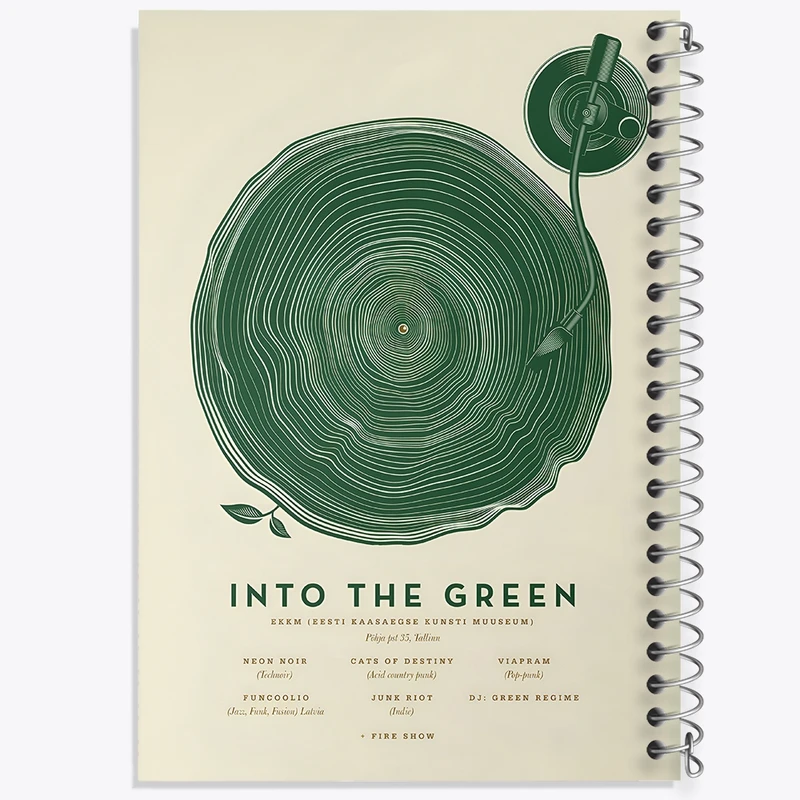 دفتر شطرنجی 50 برگ خندالو طرح بازگشت به سبز (Into The Green) کد F14166