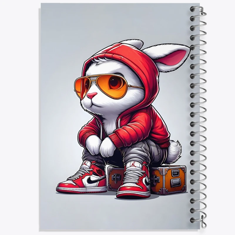 دفتر طراحی 50 برگ خندالو طرح خرگوش بامزه کد F3617