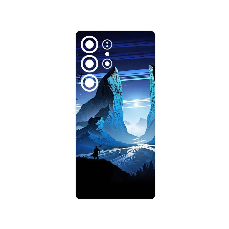 برچسب پوششی ماهوت مدل Blue Mountains Digital Art مناسب برای گوشی موبایل سامسونگ Galaxy S25 Ultra