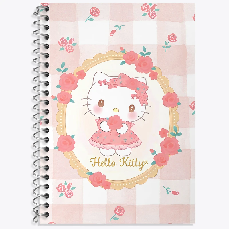 دفتر زبان 50 برگ خندالو مدل دو خط طرح هلو کیتی (Hello Kitty) کد N9007