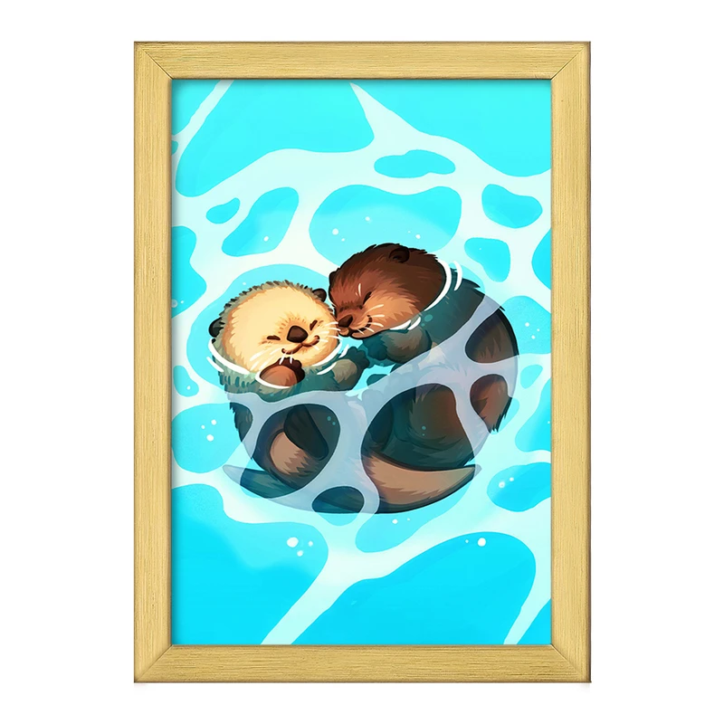 تابلو خندالو طرح سمور آبی حیوانات بامزه  کد 21058