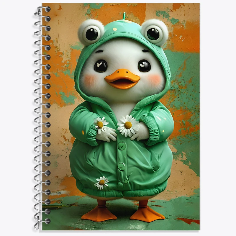 دفتر زبان دوخط 50 برگ خندالو طرح اردک بامزه کد F12824