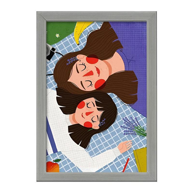 تابلو خندالو طرح مادر دختری کد F12636