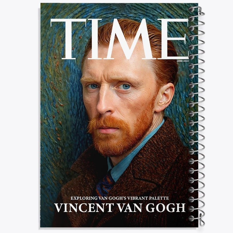 دفتر ژورنال نویسی 50 برگ خندالو مدل نقطه ای طرح ونسان ونگوگ کد F14184