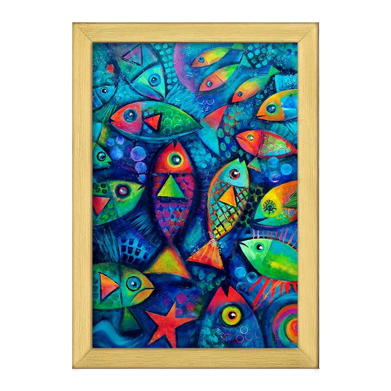 تابلو خندالو طرح نقاشی انتزاعی  کد 5315