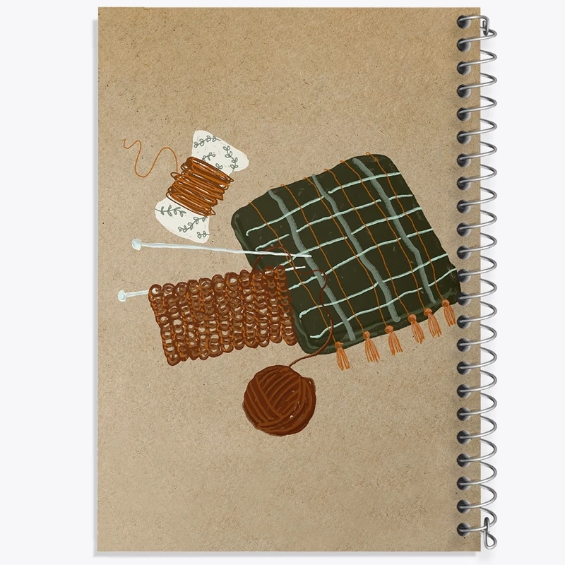 دفتر طراحی 50 برگ خندالو طرح بافتنی کد F2793