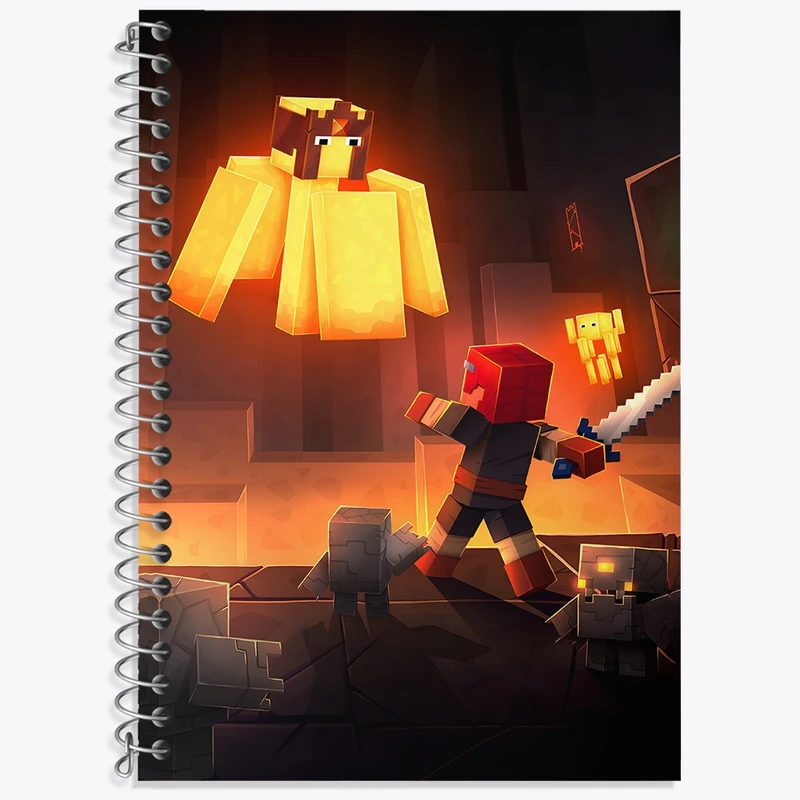 دفتر لغت 50 برگ خندالو طرح ماینکرافت (Minecraft) کد F3506