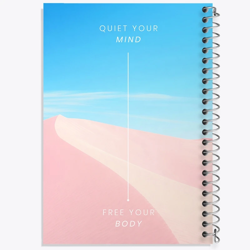 دفتر طراحی 50 برگ خندالو طرح Quiet Your Mind Free Your Body کد N2329