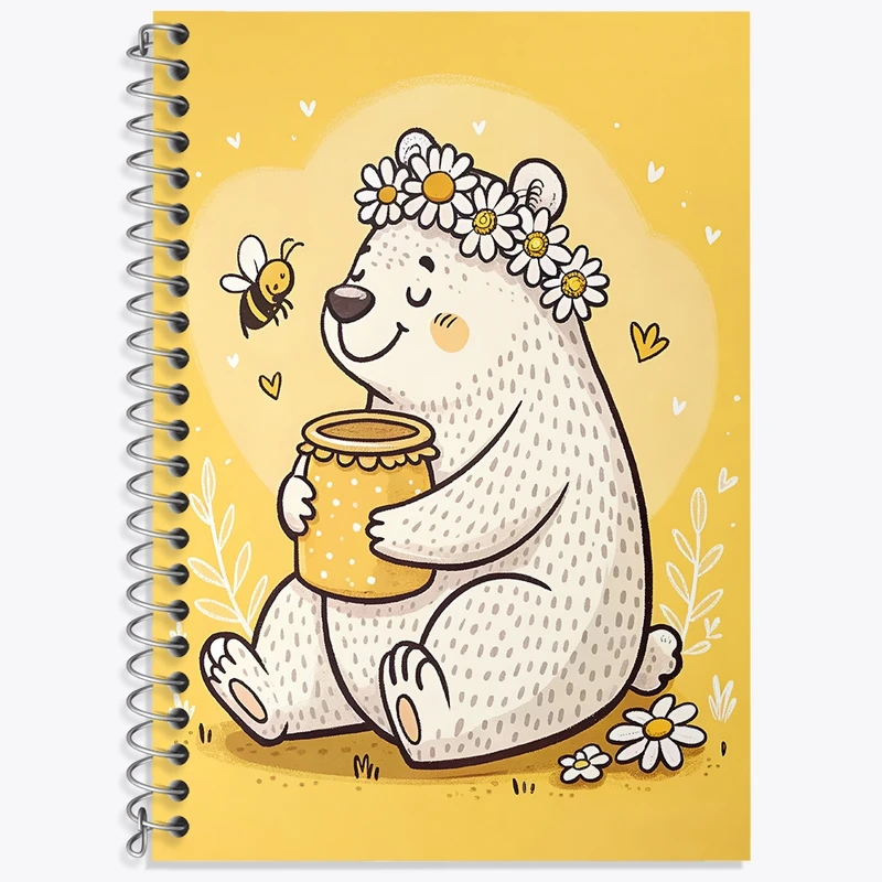 دفتر لغت 50 برگ خندالو طرح خرس و زنبور عسل کد N6846