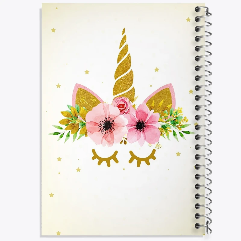 دفتر طراحی 50 برگ خندالو طرح اسب تک شاخ کد 24886