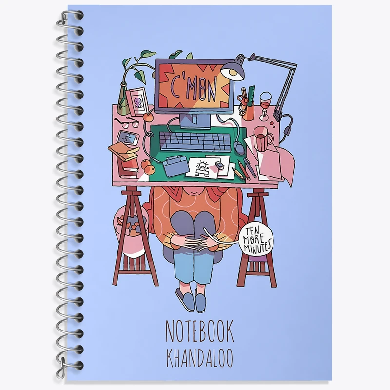 دفتر نت موسیقی 50 برگ خندالو طرح میز طراح کد N7789