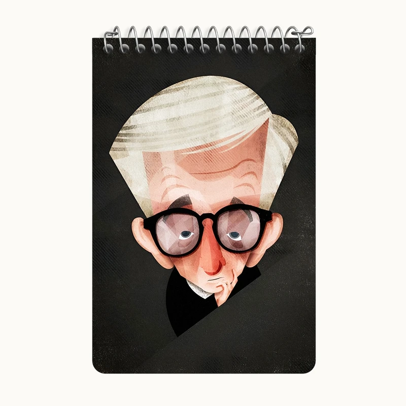 دفتر یادداشت 50 برگ خندالو طرح وودی آلن (Woody Allen) کد F7336
