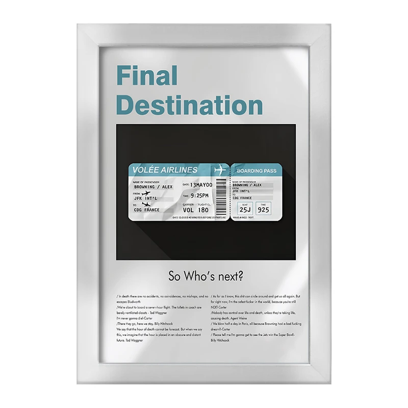 تابلو خندالو طرح مقصد نهایی (Final Destination) کد F13812