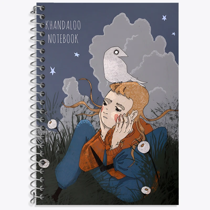 دفتر زبان 50 برگ خندالو مدل سه خط طرح فانتزی کد N8818