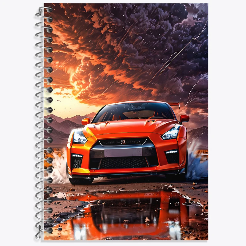 دفتر زبان 50 برگ خندالو مدل دو خط طرح ماشین اسپرت کد F11879