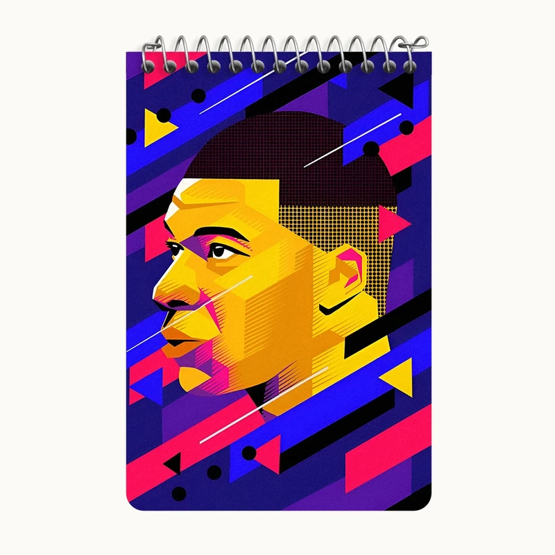 دفتر یادداشت 50 برگ خندالو طرح کیلیان امباپه کد F4615