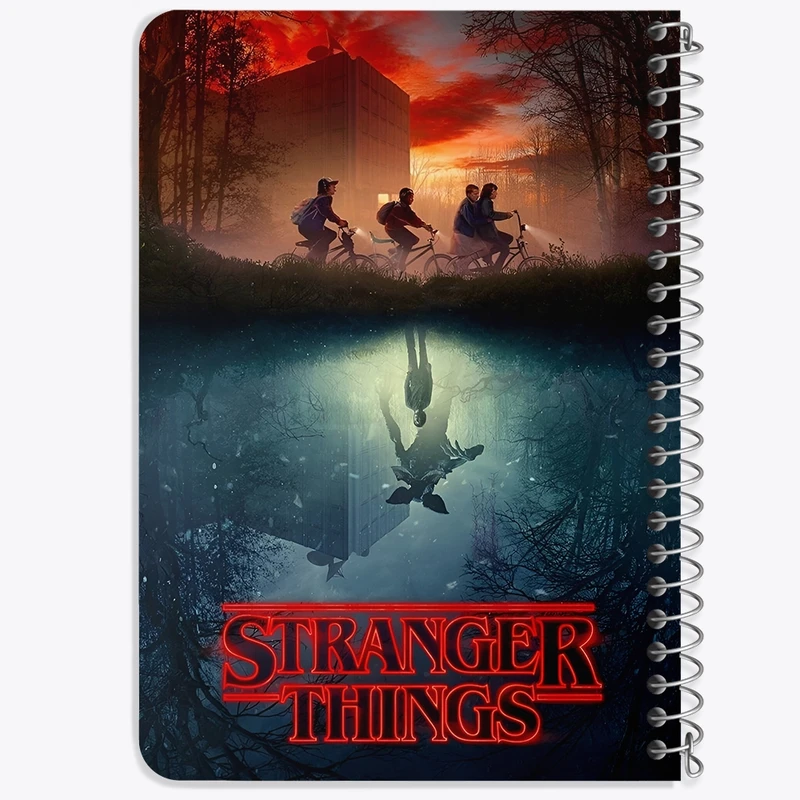 دفتر یادداشت 50 برگ خندالو طرح استرنجر تینگز (Stranger Things) کد F10170