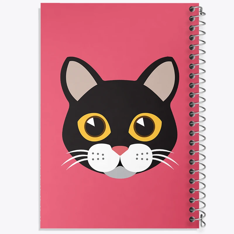 دفتر طراحی 50 برگ خندالو طرح گربه  کد 5007