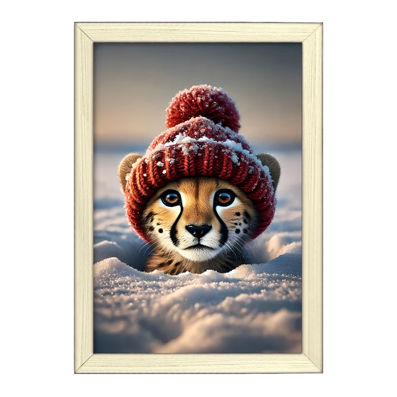 تابلو خندالو طرح یوزپلنگ بامزه کد F11531