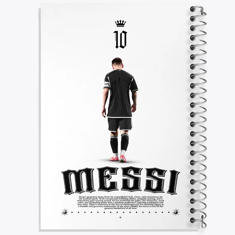 دفتر ژورنال نویسی 50 برگ خندالو مدل نقطه ای طرح لیونل مسی کد N8252