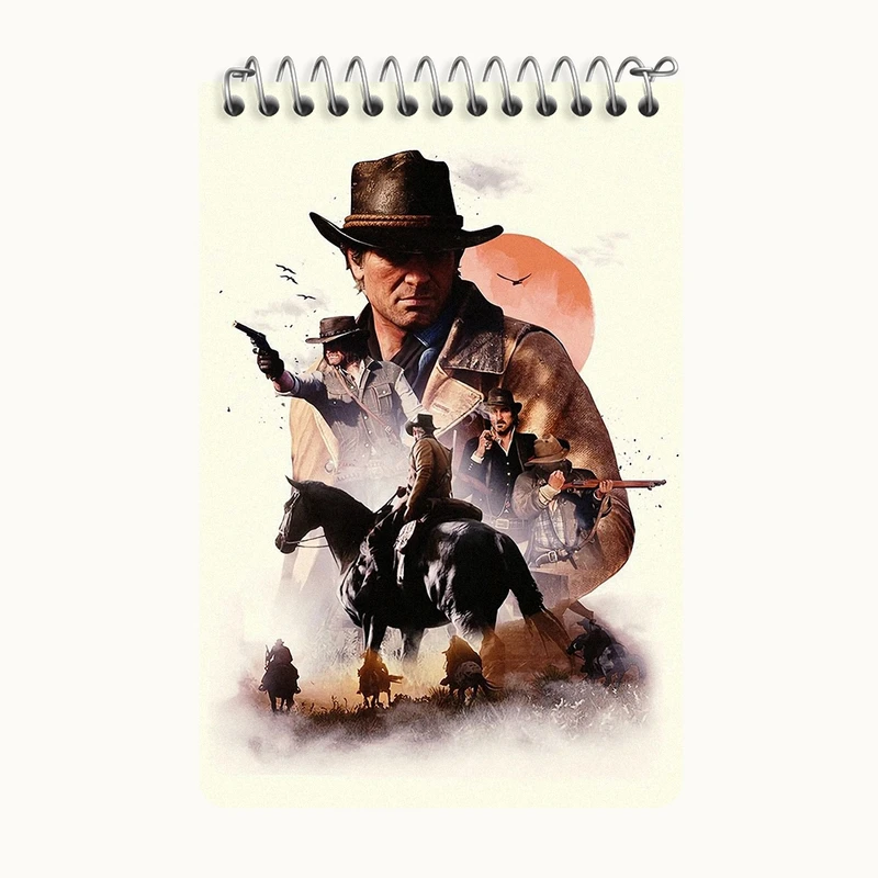 دفتر یادداشت 50 برگ خندالو طرح رد دد (Red Dead) کد F13605