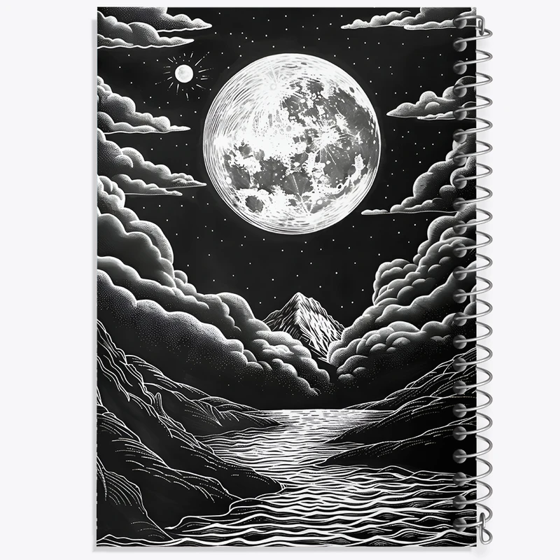 دفتر نقاشی 50 برگ خندالو طرح ماه (Moon) کد F4972