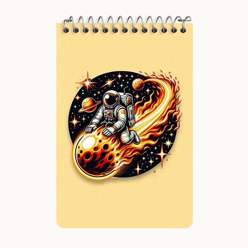 دفتر یادداشت 50 برگ خندالو طرح فضانورد کد F4250