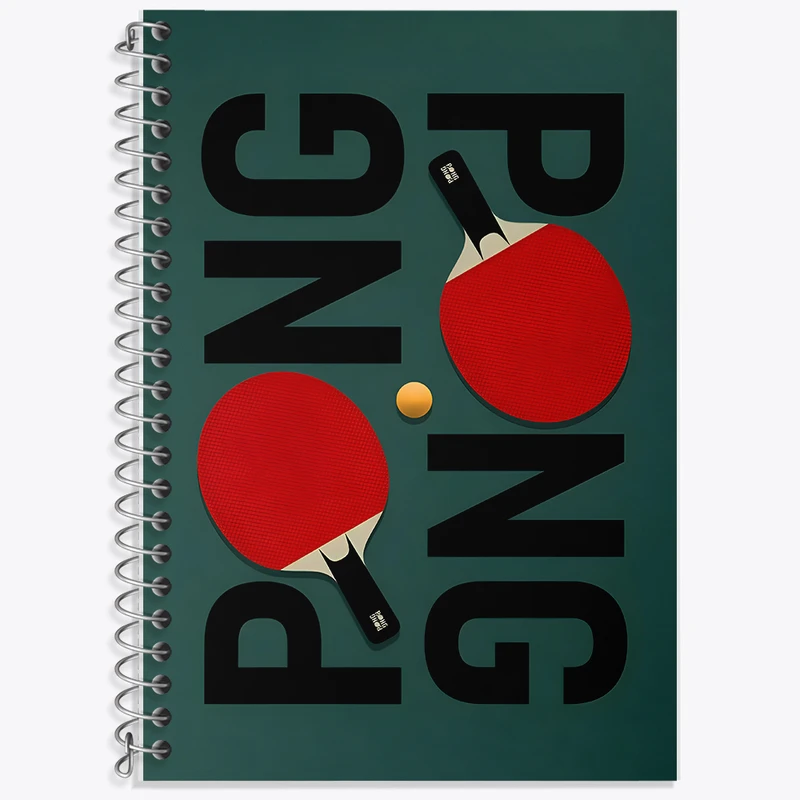 دفتر زبان دوخط 50 برگ خندالو طرح پینگ پنگ (Ping Pong) کد F10668