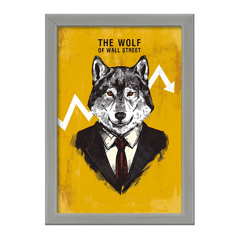 تابلو خندالو طرح گرگ وال استریت (The Wolf of Wall Stree) کد F13538