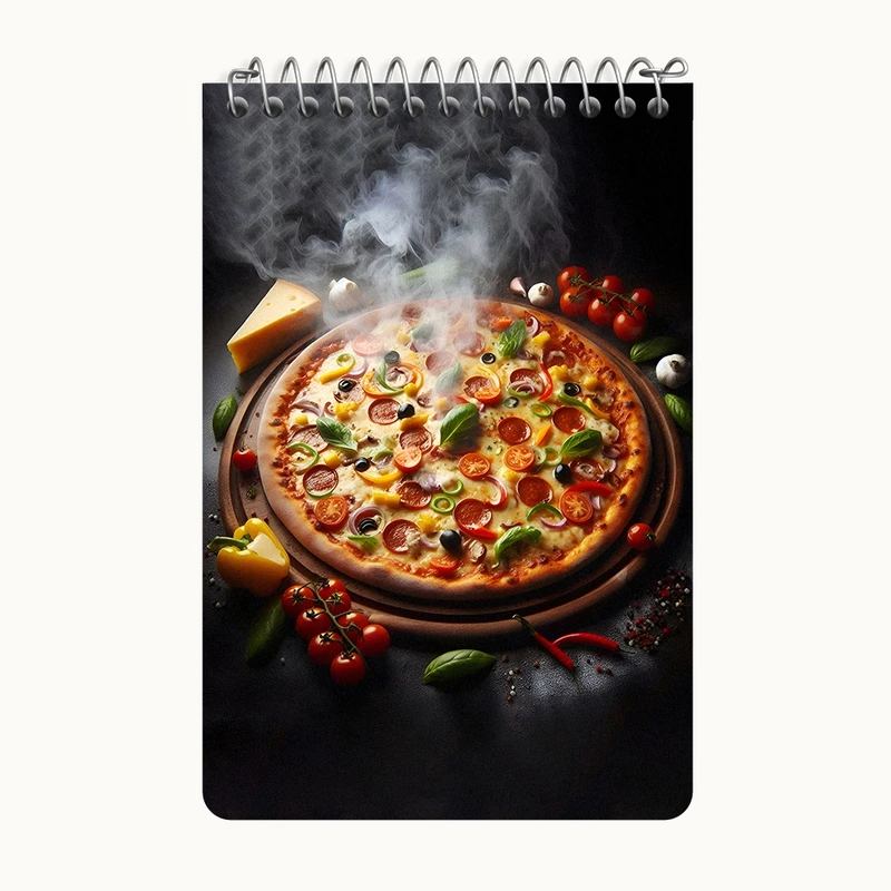 دفتر یادداشت 50 برگ خندالو طرح پیتزا کد F10586