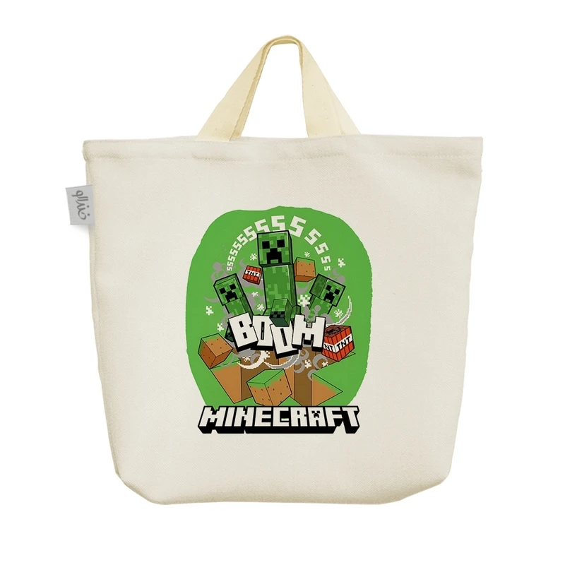 ساک خرید خندالو مدل بازی ماینکرافت (Minecraft) کد H2232