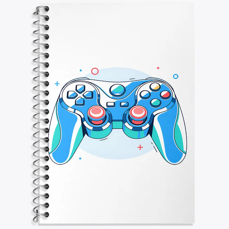 دفتر زبان دوخط 50 برگ خندالو طرح گیمر (Gamer) کد F3986