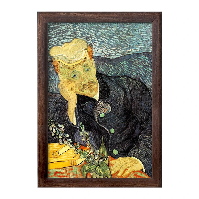 تابلو خندالو طرح نقاشی پرتره دکتر گچت اثر ونسان ون گوگ کد F12232