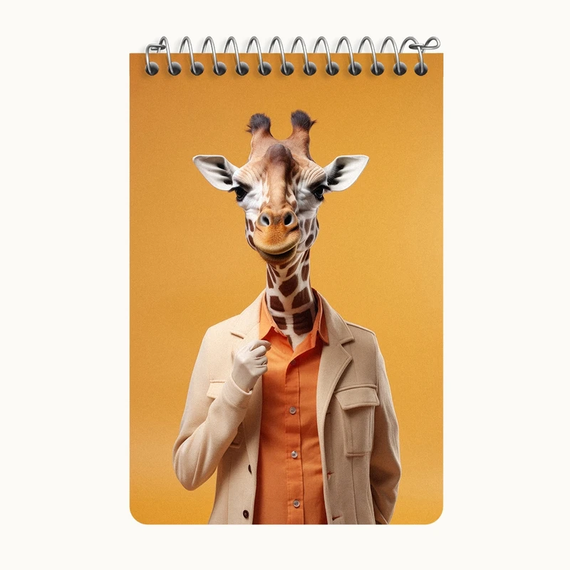 دفتر یادداشت 50 برگ خندالو طرح زرافه بامزه کد F3062