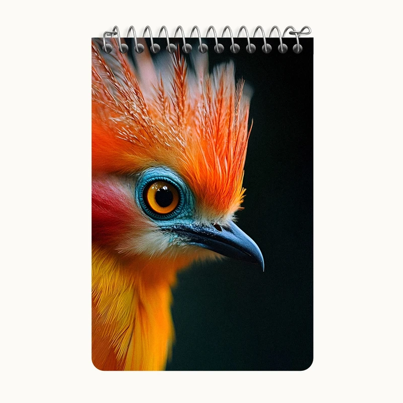 دفتر یادداشت 50 برگ خندالو طرح پرنده نارنجی کد F8570