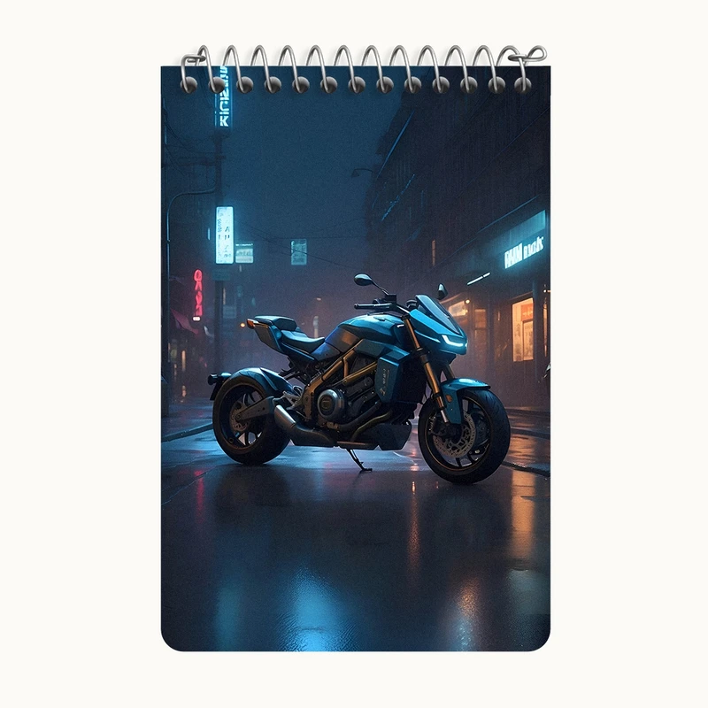 دفتر یادداشت 50 برگ خندالو طرح موتور سیکلت کد F7251