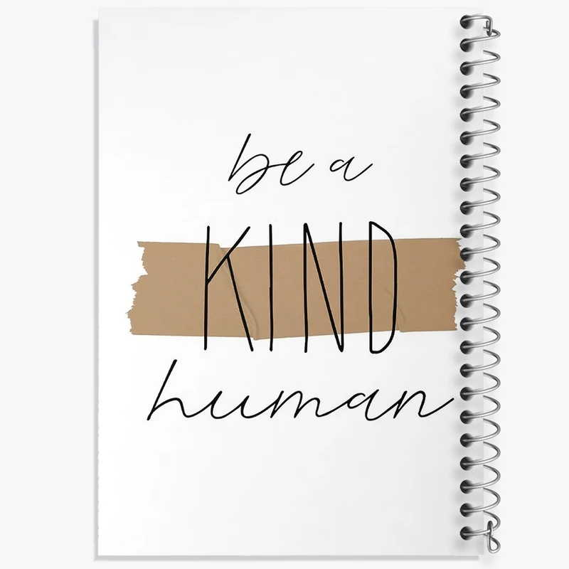دفتر ژورنال نویسی 50 برگ خندالو مدل نقطه ای طرح Be A Kind Human کد F11434