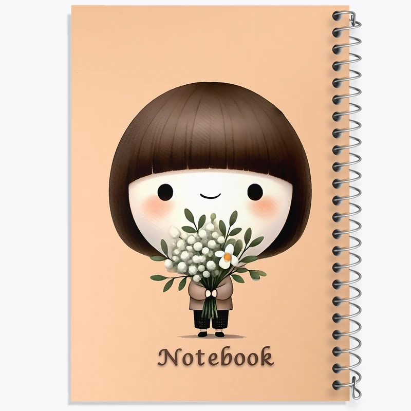 دفتر ژورنال نویسی 50 برگ خندالو مدل نقطه ای طرح دخترانه کد N7015