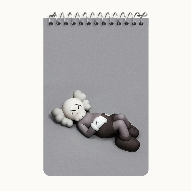 دفتر یادداشت 50 برگ خندالو طرح عروسک کاز (kaws) کد F3990