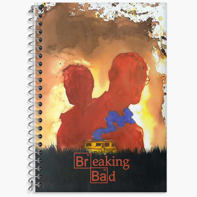 دفتر زبان دوخط 50 برگ خندالو طرح بریکینگ بد (Breaking Bad) کد F11447