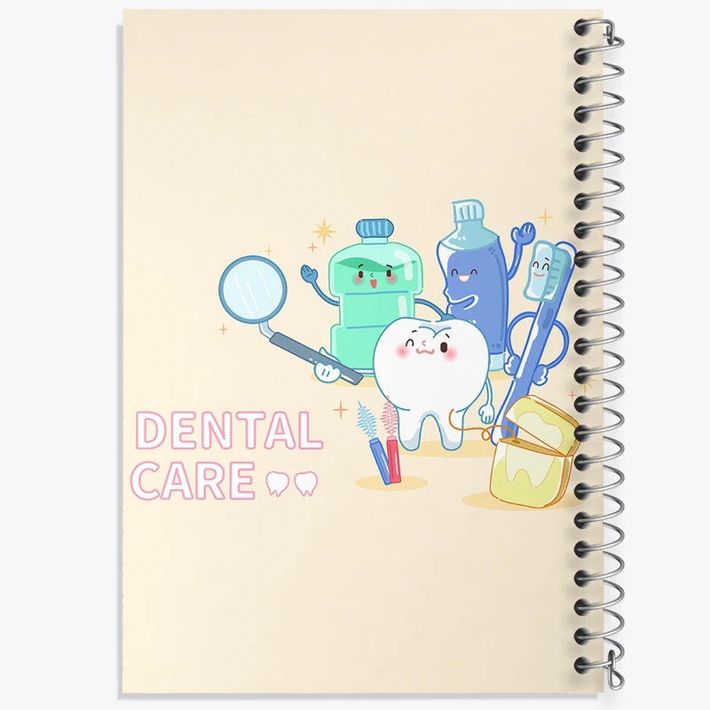 دفتر طراحی 50 برگ خندالو طرح دندان و دندان پزشکی کودکانه کد 36716