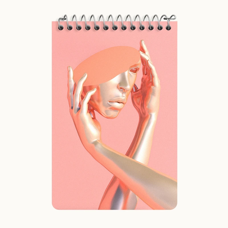 دفتر یادداشت 50 برگ خندالو طرح مجسمه زن کد F10269