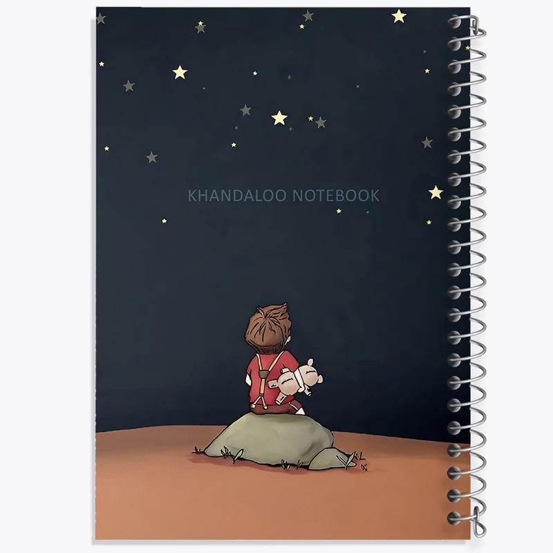 دفتر مشق 50 برگ خندالو طرح پسر و آسمان شب کد N6267