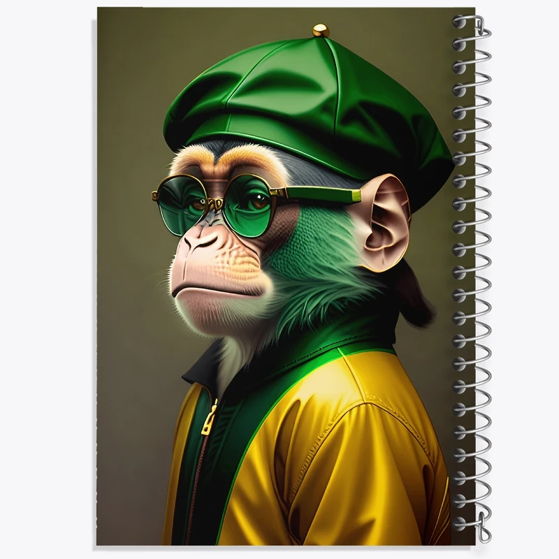 دفتر شطرنجی 50 برگ خندالو طرح میمون بامزه کد F3380