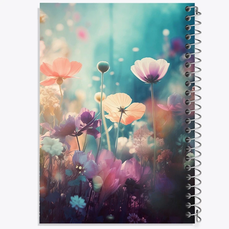 دفتر شطرنجی 50 برگ خندالو طرح گل گلی کد N6042