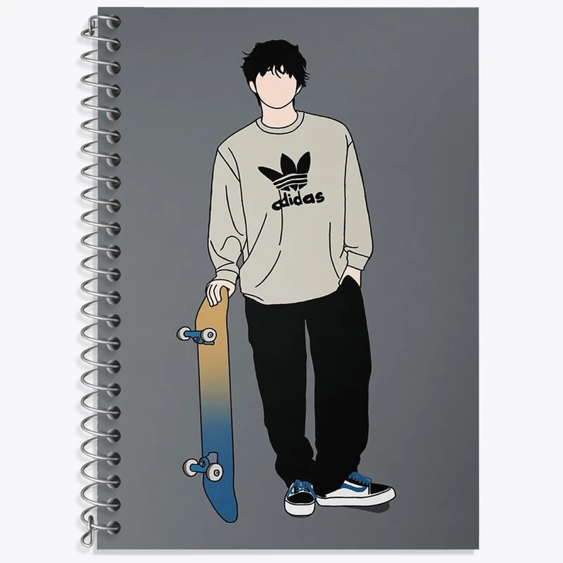 دفتر زبان 50 برگ خندالو مدل سه خط طرح پسرانه کد F3194