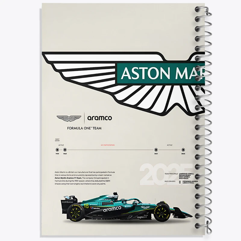 دفتر مشق 100 برگ خندالو طرح استون مارتین (Aston Martin) کد F13489