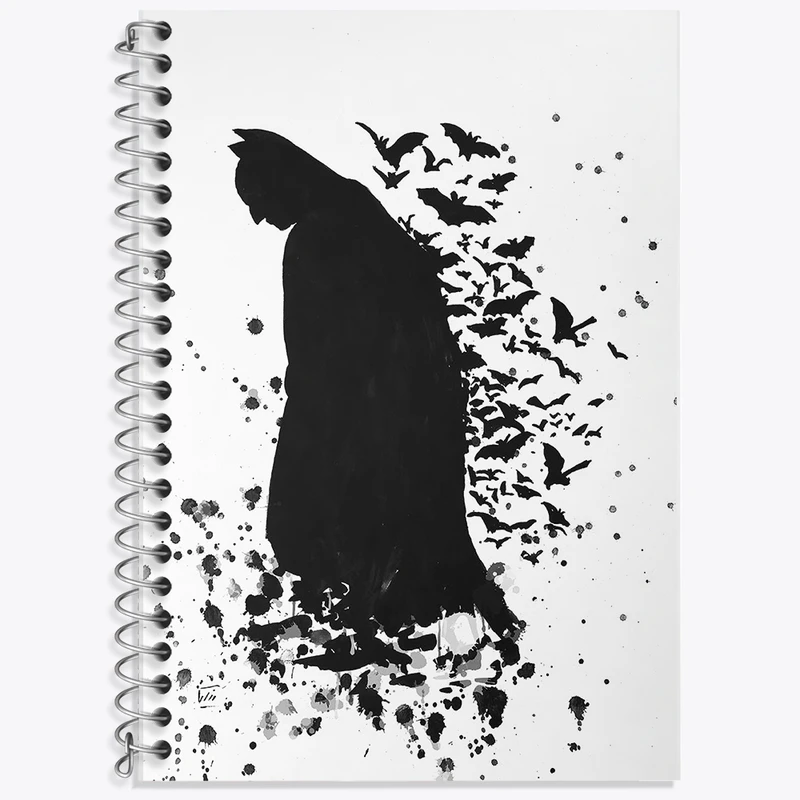 دفتر زبان 50 برگ خندالو مدل سه خط طرح بتمن (Batman) کد F11336