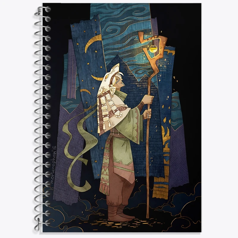 دفتر زبان 50 برگ خندالو مدل سه خط طرح مرد مصری کد F10858