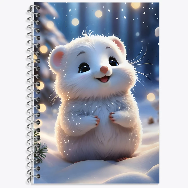 دفتر زبان 50 برگ خندالو مدل سه خط طرح موش بامزه کد F8528